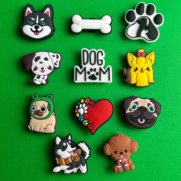 DOGS Crocs Shoe Charms Set of 11 - jibbitz Charms - Picture 1 of 8